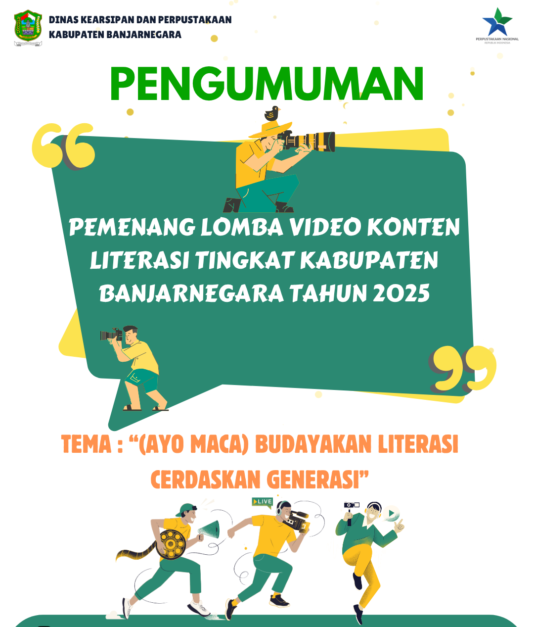 Featured image for PENGUMUMAN PEMENANG LOMBA VIDEO KONTEN